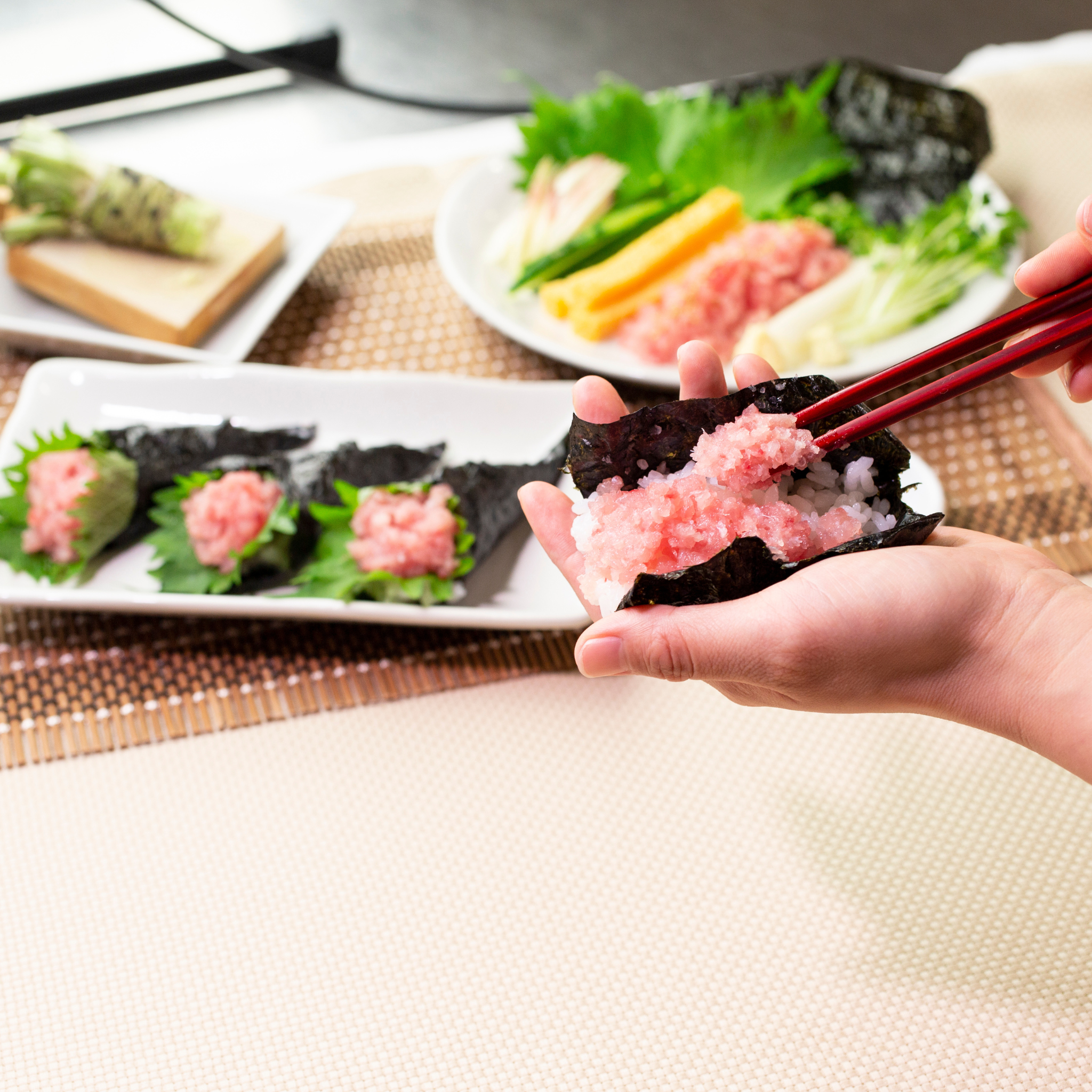 天然まぐろ 三種の生タタキ ( 80グラム×4パック入り )