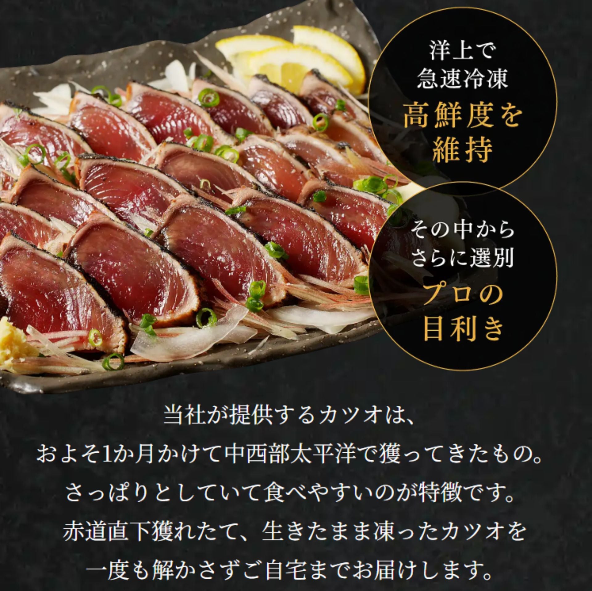 焼津式 かつおのたたき　鬼わら焼き　1.5kg以上（4~7本）ゆずぽん酢たれ付き